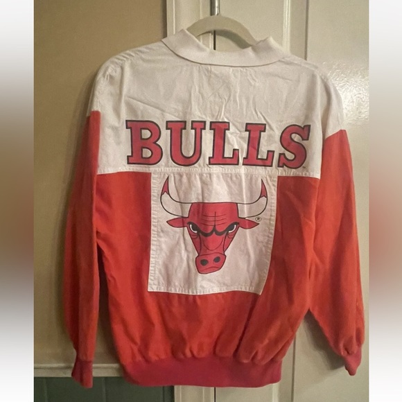 Vtg 90s College Concepts CHICAGO BULLS Long Sleeve Shirt Cotton Pullover Adult M - Picture 6 of 7